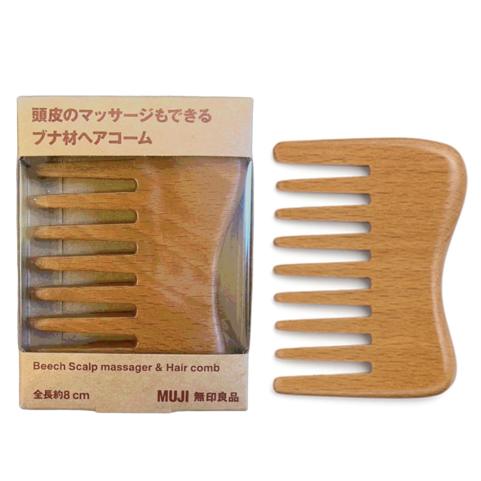 Amazon | 【ローソン限定】無印 良品 頭皮のマッサージもできるブナ材